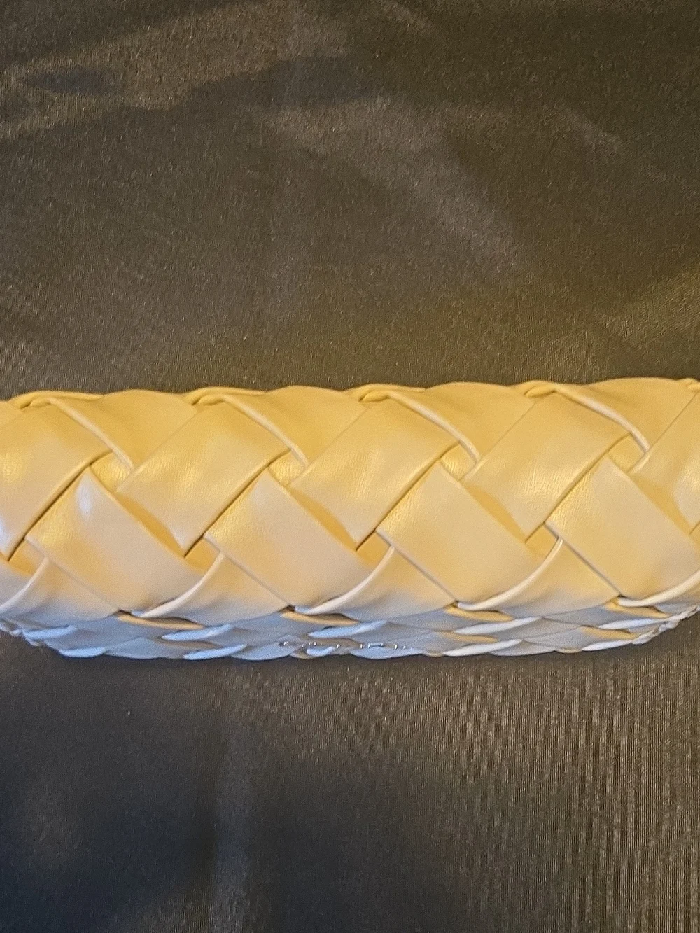 bebe Woven Clutch Wallet in Cream